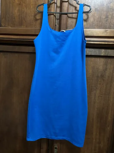 vestido azul zara