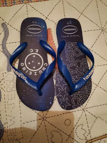Chinelo usado uma vez original do Cruzeiro 37/38.