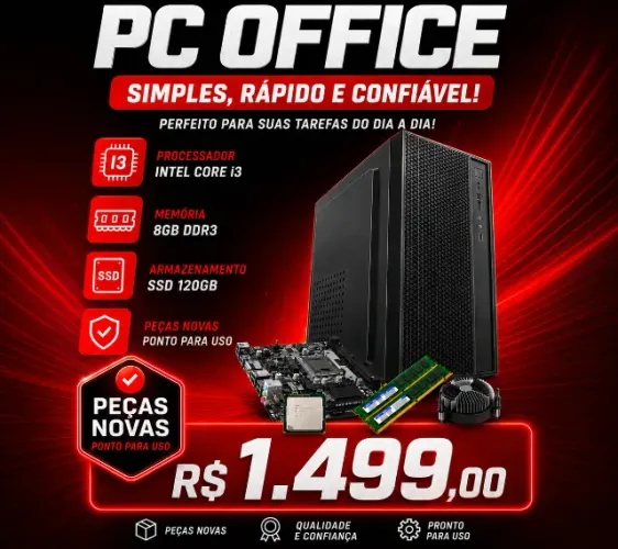 ? PC Microdigi 1 | Intel Core i3 + SSD 120GB por apenas R$ 1.499!