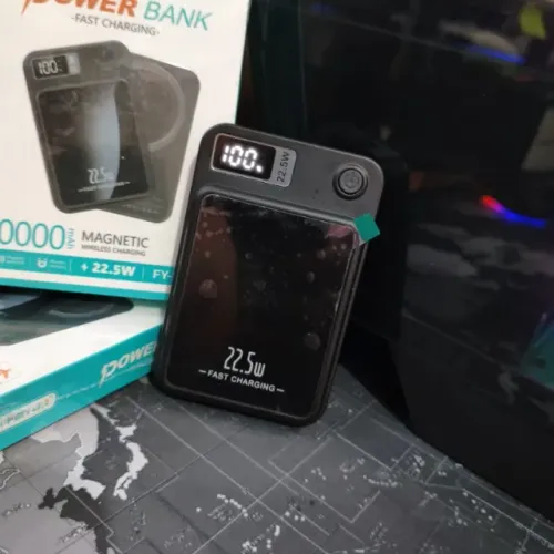 Carregador Portátil Power Bank 10000mAh 22.5W Magnético Sem Fio Display Digital