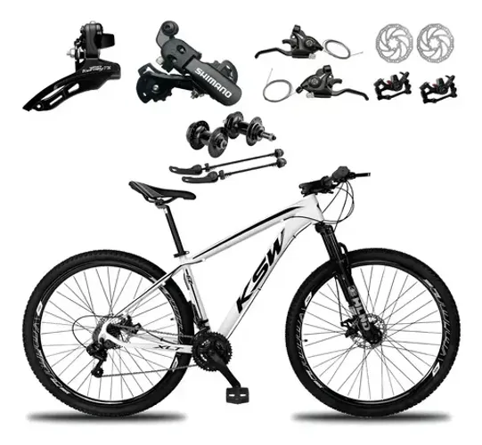 BICICLETA ARO 29 KSW XLT SHIMANO FREIOS A DISCO ARO 17