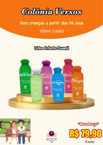 Colônia Versos 150ml - para crianças a partir dos 06 anos