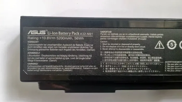 Bateria Para Notebook Asus A32-n61 10.8V 56Wh 5200MaH
