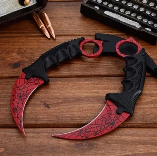 Faca Tática Curvado Oxidado Com Bainha Modelo Karambit A22