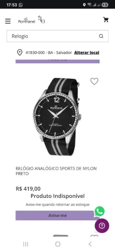 Relogio romanel na caixa