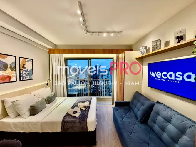 Lindo Studio decorado e mobiliado