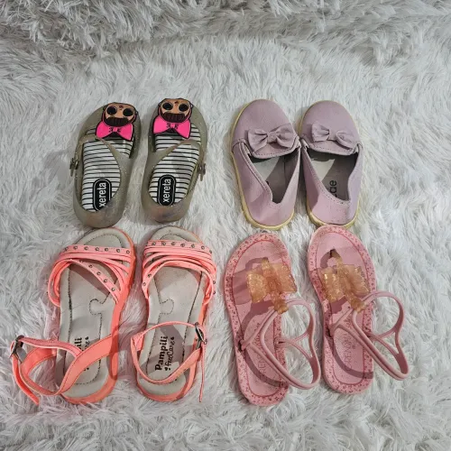 ?Kit 4 Calçados Menina Tam 23 ao 25 (Pampili, Xereta)