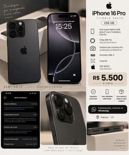 IPHONE 16 PRO SEMINOVO