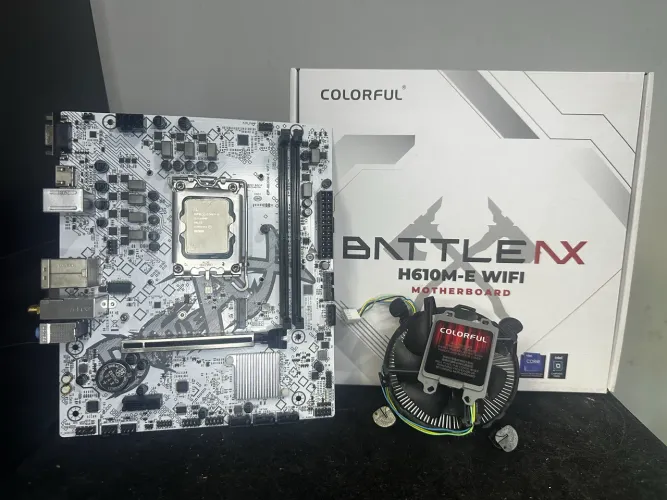 Kit Upgrade intel i5 12400f 12a geração Placa mãe battle ax Wifi Bluetooth