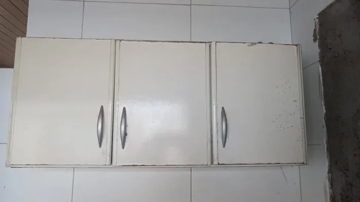 Armário Aéreo de Cozinha 3 Portas (Branco) - Desconto no Estado