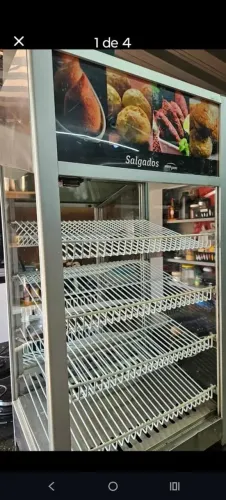 Estufa vitrine Expositora marca am PM.
