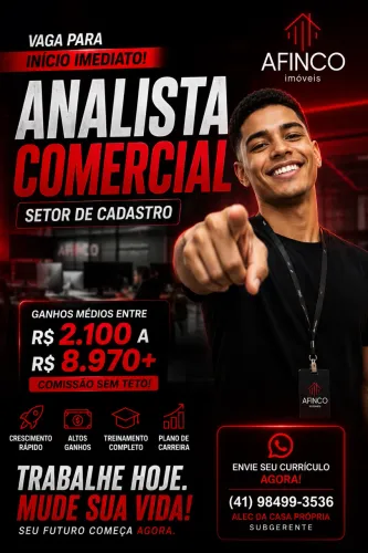 Analista Comercial | Setor de Cadastro | Início Imediato | Centro de Curitiba