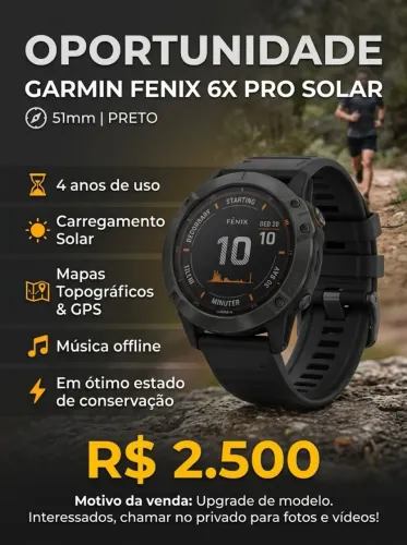 Smartwatch Garmin Fenix 6X Pro Solar