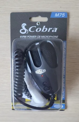 Microfone amplificado 4 pinos Cobra HG M75 HighGear mike de ganho Rádio PX PTT