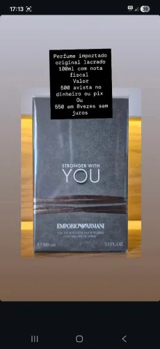 Perfume empório armani importado original 