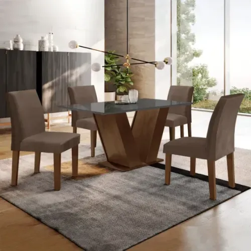 Mesa de Jantar Nova com 4 Cadeiras