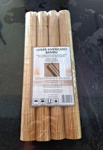 Kit de Lugar Americano de Bambu com 4 peças