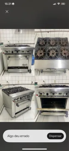 Fogão de 1 linha completo com forno americano Venâncio Gênesis fogão todo em inox