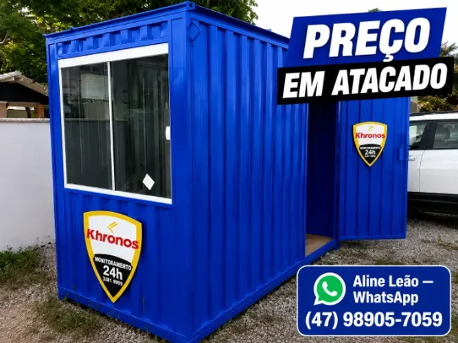 Guarita Container para Vigilância em Aço Galvanizado e Metalon