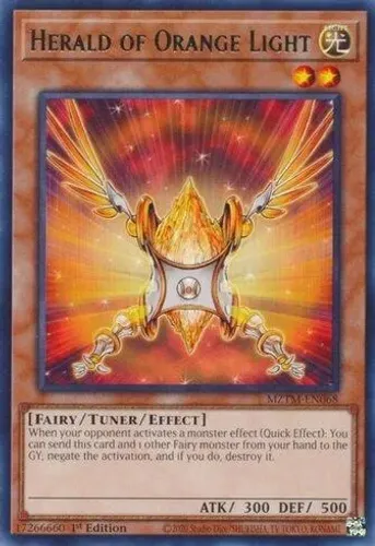 Yugioh!!! Herald of Orange Light MZTM-PT068 Rare