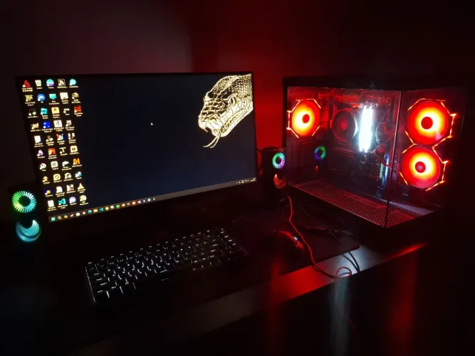 Pc gamer 16gb memória Ram 1tb memória ryzen 5600gt video integrado 6 fans +kit perifericos