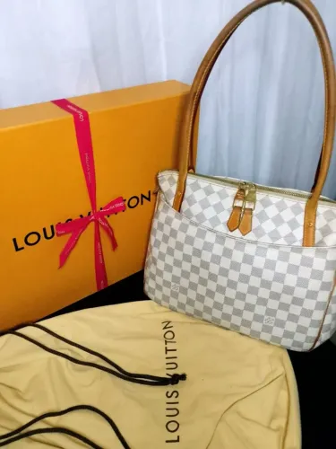 Bolsa Louis Vuitton Figheri PM - Damier Azur Original