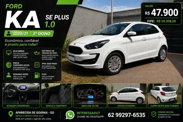Ford KA 1.0 Se/se Plus Tivct Flex 5P 2021