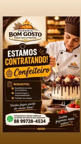 CONTRATO CONFEITEIRO COM EXPERIÊNCIA 
