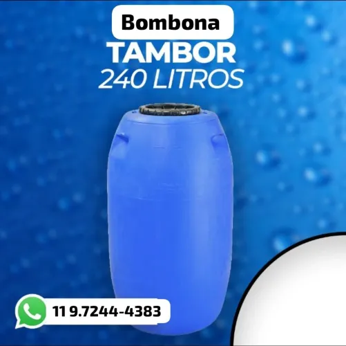 Bombonas / barril / barrica de plástico 240 litros usada com alimentos 