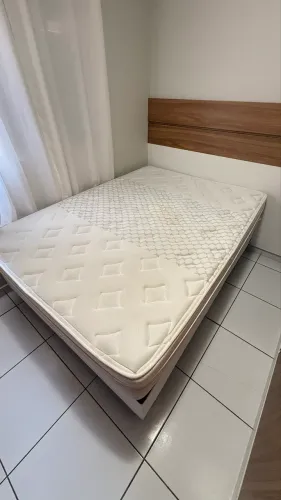 Cama Box Casal Completa - Colchão D45 Plumatex + Base Ortobom Corino