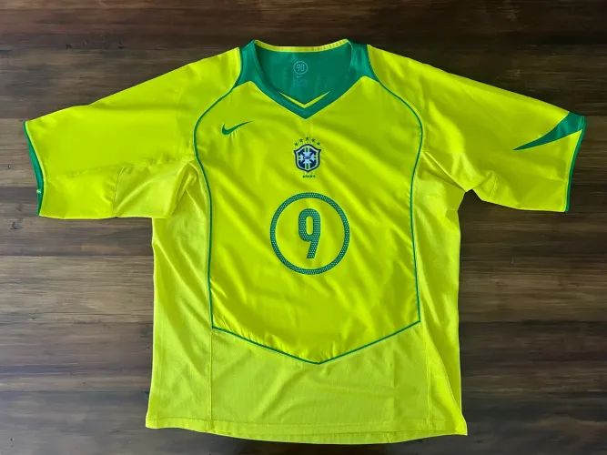 Camisa Brasil 2004 total 90 Ronaldo 9 original da época