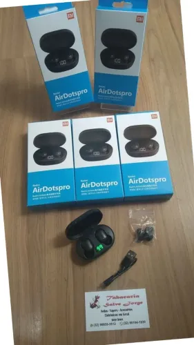 Fones de Ouvido Bluetooth, com LED indicando nivel de bateria