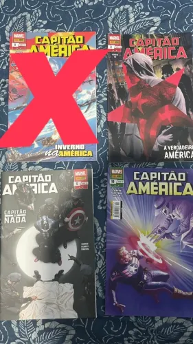 Hqs Mensais Capitão America tres volumes