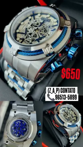 Relógio INVICTA BOLT ZEUS SKELETON PRATA - Entregamos
