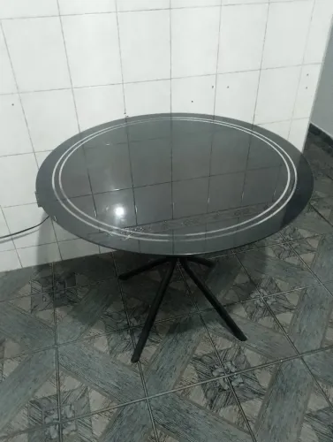 Mesa vidro redonda 