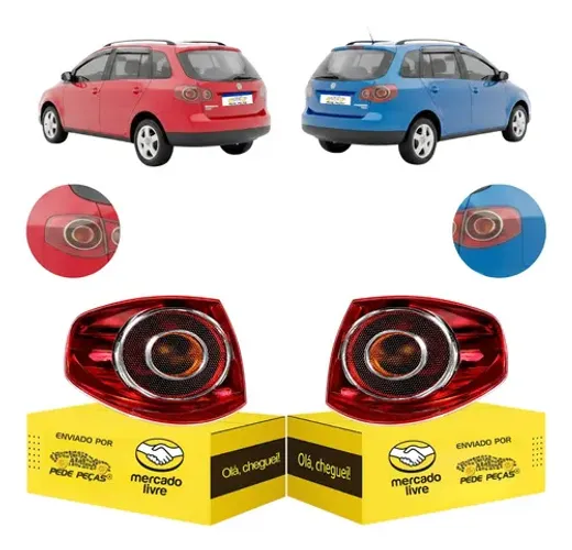 Par Lanterna Traseira Canto Vw Spacefox 2006 07 08 09 2010 Ambos Lados