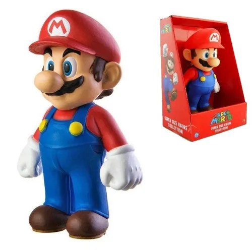 Boneco Super Mario Bros Nitendo Miniatura Grande Original Figura Coleção 22cm