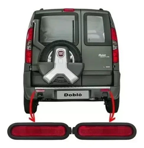 Lanterna Parachoque Fiat Doblo Adventure 2010 à 2020 - Traseiro Vermelho D/E - Refletiva