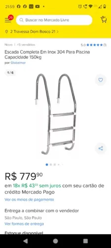 Escada piscina