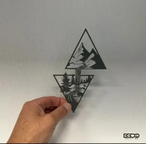 Paisagem Geométrica: Arte Minimalista em Preto