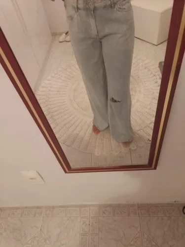 Calça jeans Wide leg 42 Cea, usado.