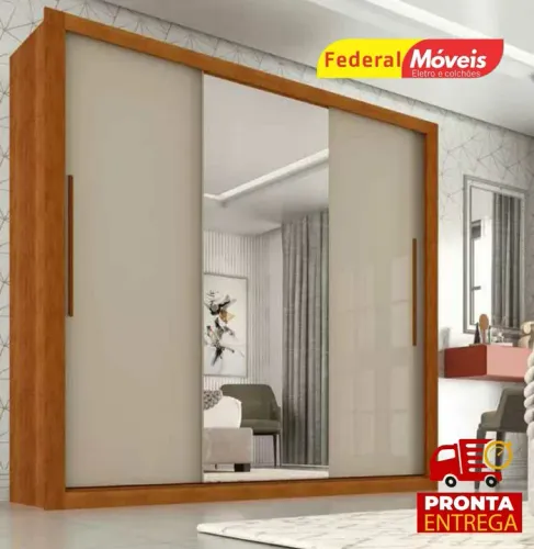 Guarda Roupa com 3 Portas de Correr Novo Fazemos Entrega