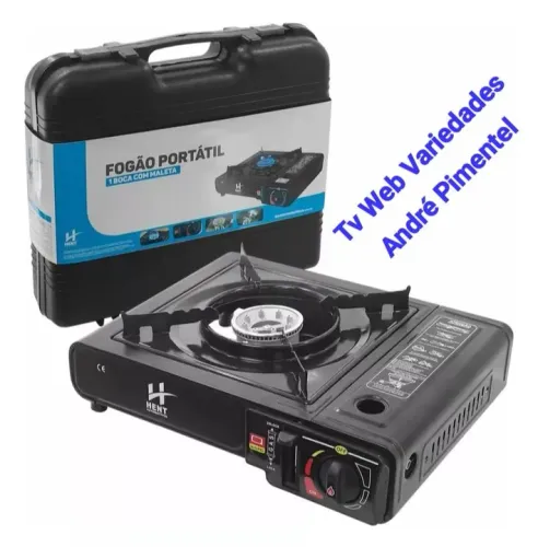 Fogão Portátil a Gás  acendedor automático 1 boca, acampamento pescaria Camping Piquenique