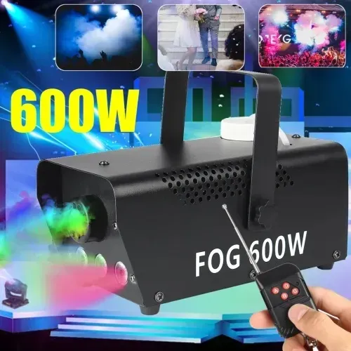 Máquina de Fumaça 600W Controle Remoto Led Rgb 110v