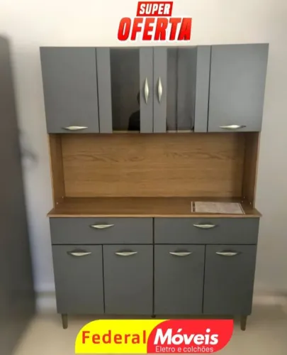 Armário para Cozinha 122,5cm - Novo, Compacto e Versátil!