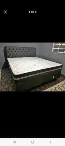 Cama Box com Cabeceira Estofada super