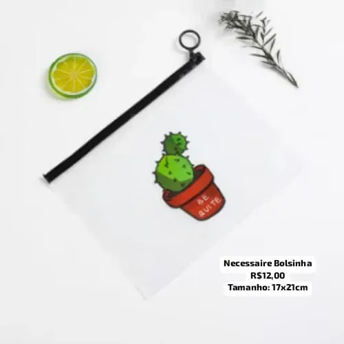 Necessaire Bolsinha Cactus