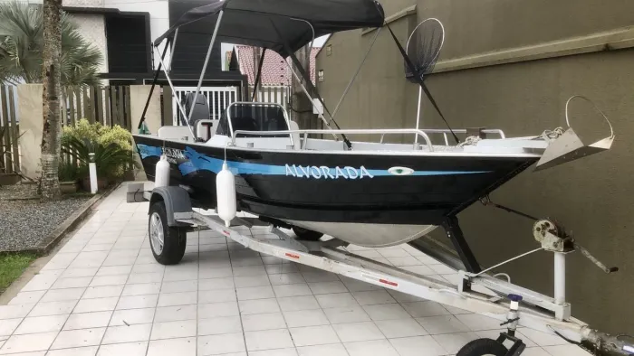 Barco aluminio  16 pés c/comando