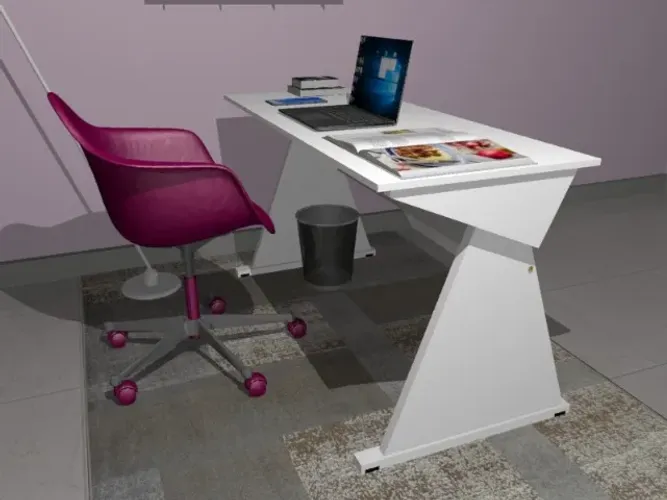 Mesa Not Clean Trapeze. Em MDF L100CM X P45cm x A74CM. 