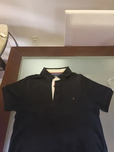 Camiseta Polo Preta Masculina Aramis - Original